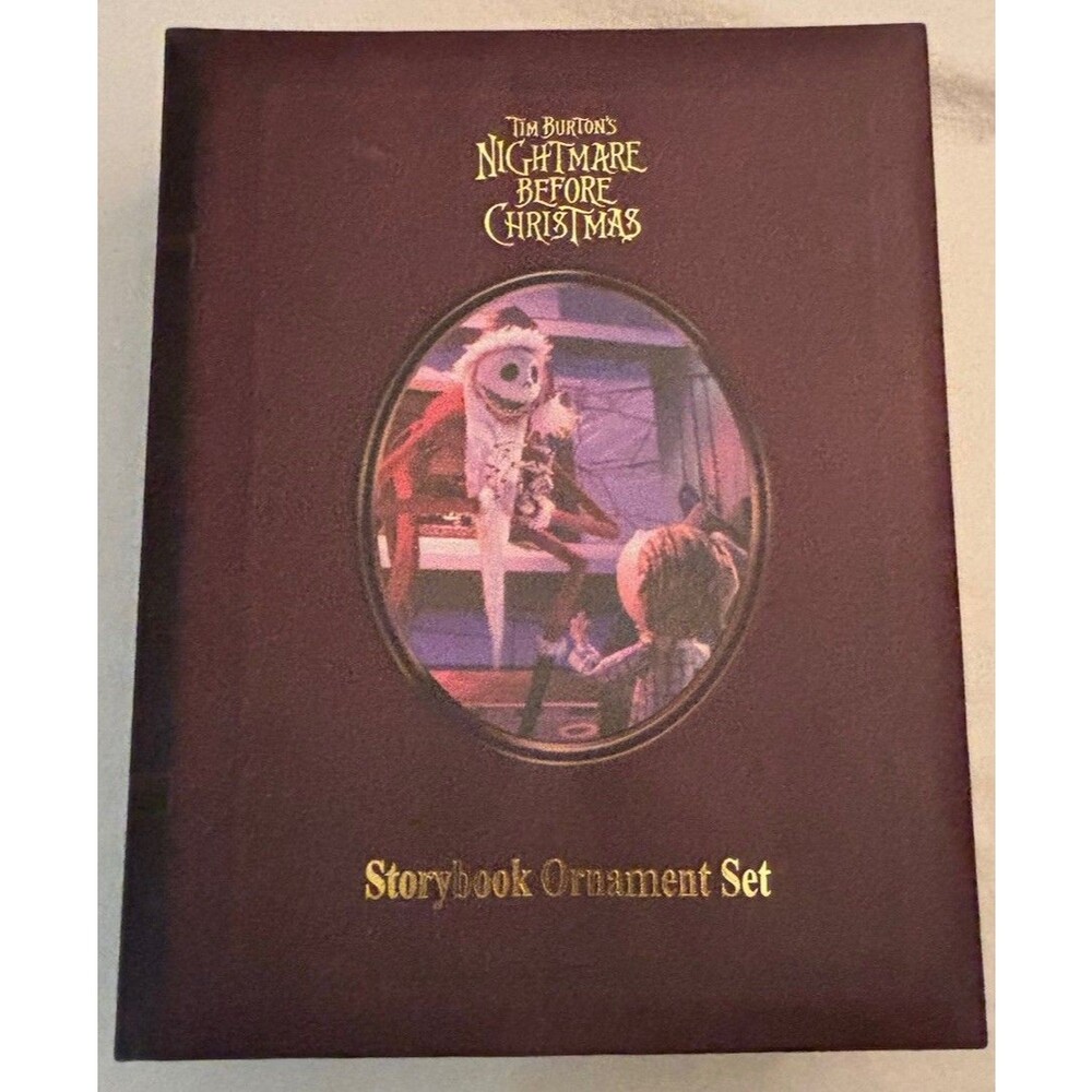 Tim Burton/Disney Nightmare Before Christmas Storybook Ornaments Set Of 5